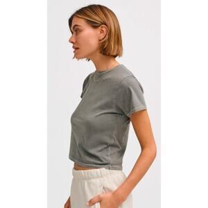 Mate The Label Organic Hemp Shrunken T XS Fir NWT